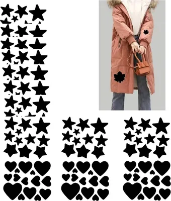 Image de INF Patch de réparation autocollant pour veste, tissu, imperméable,  10 feuilles Le noir