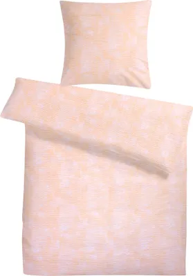 Produktbild von Seersucker Bettwäsche 135x200 Wolken Apricot Sommer Bettwäsche Wolke Bettbezug 135 x 200 - Bügelfrei