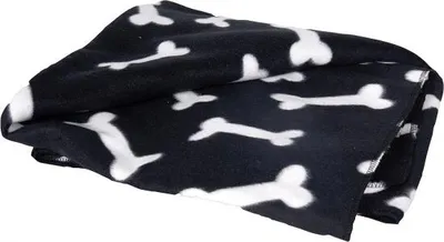 Obrázek produktu pro Fleecová deka pro psy s motivem kostí 100 x 70 cm