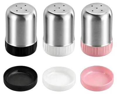 Produktbild von 3 Mini Salz- und Pfefferstreuer aus Edelstahl mit Deckel für unterwegs