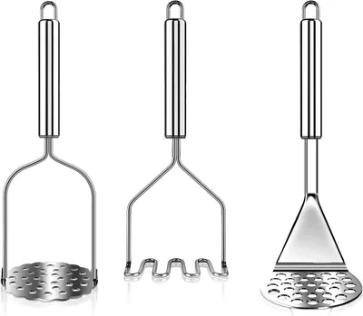 Produktbild von 3-teiliges Edelstahl-Kartoffelstampfer-Set – Das ultimative Küchenwerkzeug für perfektes Püree