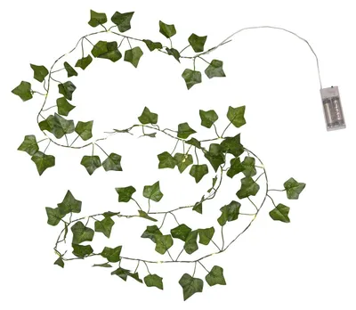 Produktbild von Deko-Lichterkette mit Efeublättern 20 LEDs Batterien + Timer L 200cm