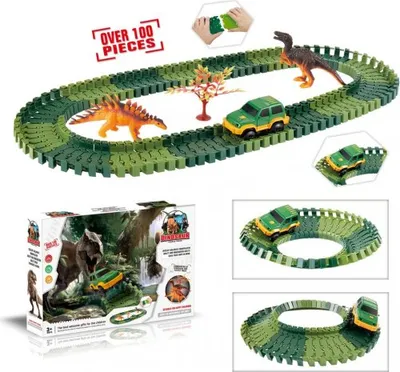Image de Piste variable avec dinosaures 100 pièces