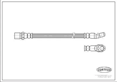Produktbild von CORTECO 19018197 Bremsschlauch Vorne für FIAT 126 (126) 127 Schrägheck (127)