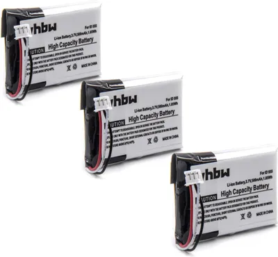 Produktbild von vhbw 3x Akku kompatibel mit Alcatel Versatis 28115FE1, 28106FE1, 28118FE1, 28115FE1-A schnurlos Festnetz Telefon (500 mAh, 3,7 V, Li-Polymer)