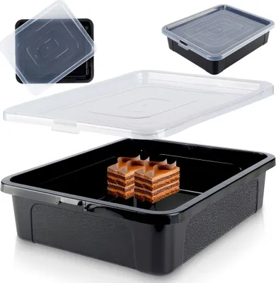 Produktbild von Vilde Kuchenbehälter Kuchenhaube Tortenglocke Transportbehälter für Kuchen 40x33x10 cm
