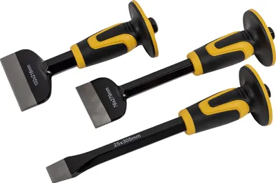 Meißel- & Bolster-Set 3-teilig mit Handschutz