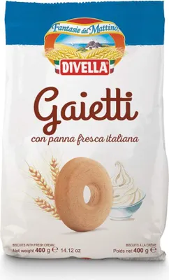 Produktbild von Divella Gaietti Shortbread Kekse mit frischer italienischer Sahne 400g biscuits cookies