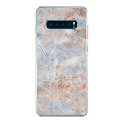 Produktbild von MuchoWow® Handyhülle Schutzhülle Hülle für Samsung Galaxy S10 Lite Marmor - Luxus - Orange Silikon Softcase Handy Hülle - Schutz