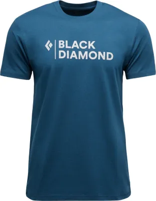 T-Shirt in Blau mit dem Aufdruck "BLACK DIAMOND" auf der Vorderseite.