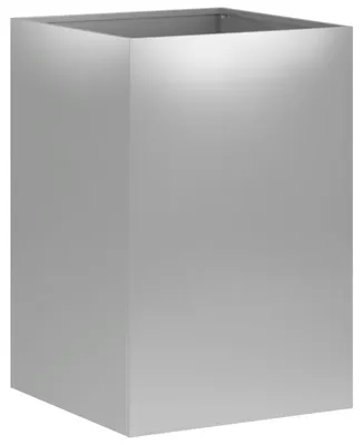 Image de vidaXL Pot de jardin argenté, 40 x 40 x 60 cm, en acier galvanisé