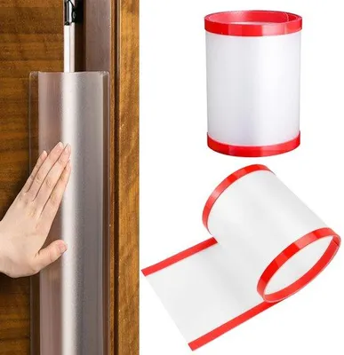 Obrázok produktu pre Dvierka na ochranu prstov 17 x 120 cm, priehľadné, samolepiace