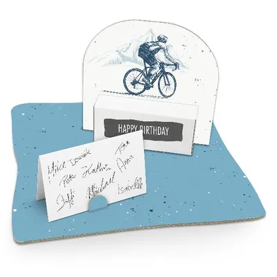 Produktbild von itenga Geldgeschenkverpackung Fahrrad Zeichnung (Motiv 148) Bodenplatte Karte