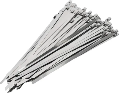 Obrázek produktu pro 200 ks nerezových kabelových vazeb 4,6 mm šířka hadice Zip Tie samosvorná sada pro drátěné vedení