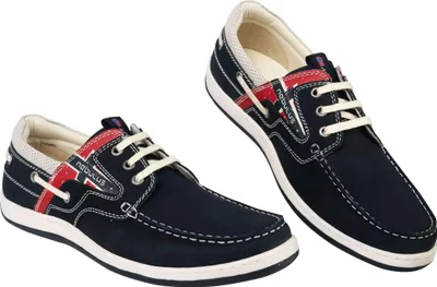 Produktbild von nebulus Leder-Bootsschuhe RIVA, Segelschuhe , Mokassins , Q1418 - Herren, navy, 43