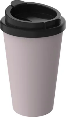 Produktbild von To-Go-Becher flieder 0,35 Liter doppelwandig mit aufsteckbarem Deckel und verschließbarer Trinköffnung