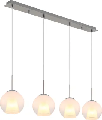 Produktbild von Globo Lighting Hängeleuchte Metall Nickel matt, 4x E27