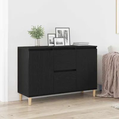 Zdjęcie produktu dla vidaXL Kredens z szufladami czarny 102 x 35 x 60 cm materiał drewnopochodny