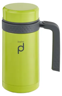Isolierflasche 0,45 l, Edelstahl, vakuumisoliert, auslaufsicher, grün