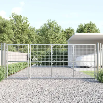 Obrázok produktu pre The Living Store Sieťová záhradná brána Silver 350x175 cm Pozinkovaná oceľ