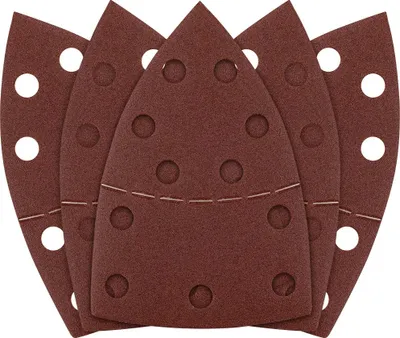 Obrázek produktu pro GRAPHITE Brusný papír na suchý zip delta 102x152 mm, 5 kusů, s 11 přísavnými otvory; oxid hlinitý; na dřevo, kov, plast, sklo, sádrokartonové desky