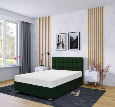 Produktbild von Boxspringbett Venezia mit Bettkasten ohne Matratze Doppelbett 140 cm (Fresh 13 - grün)