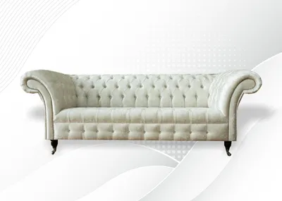 Produktbild von Grau Chesterfield Dreisitzer Sofa Couch Polster Wohnzimmer Möbel Stoff Textil