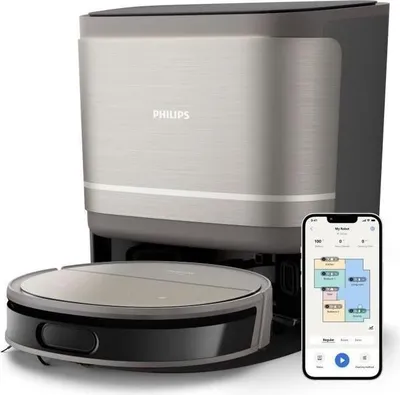 Produktbild von Saugroboter PHILIPS Série 9000, All-in-One Station, 8000 Pa, 66 dB, 280min Autonomie, LiDAR D-ToF