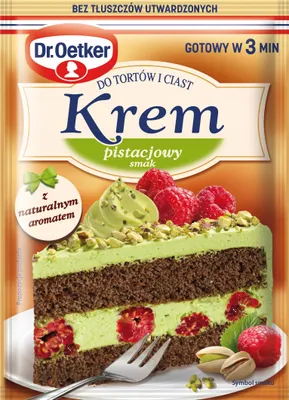 Zdjęcie produktu dla Dr. Oetker Krem do tortów i ciast smak pistacjowy 105 g