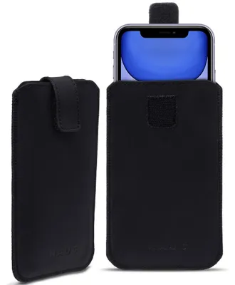 Produktbild von Handy Hülle Apple iPhone 11 Leder Tasche Hülle Pull Tab Schutzhülle Schwarz Case