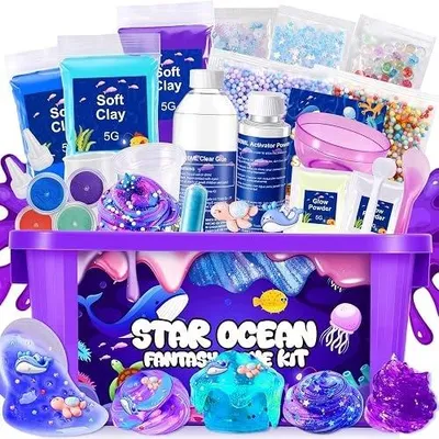 Zdjęcie produktu dla Zestaw do tworzenia slime ocean galaktyka dla dziewczynek 6 12 lat