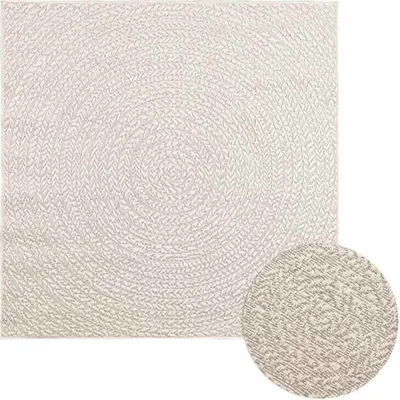 Produktbild von Teppich ZIZUR Creme 120x120 cm Jute-Optik Indoor und Outdoor