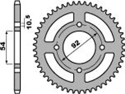 Obrázek produktu pro Hinter Ritzel 4570 60 F Für Yamaha Tzr 50 X-Power 07-12 (Kette 420) (Jtr1078.60)