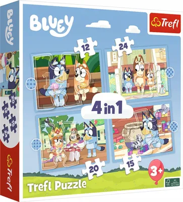 Obrázek produktu pro Trefl Bluey and his world, 12 kusů, Kreslené filmy, 3 rok/roky