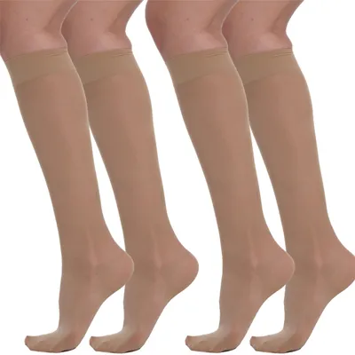 Productafbeelding van BeOnTop Compressiekousen dames, 70 den, 2 stuks - Kniekousen dames, 17-18 mmHg