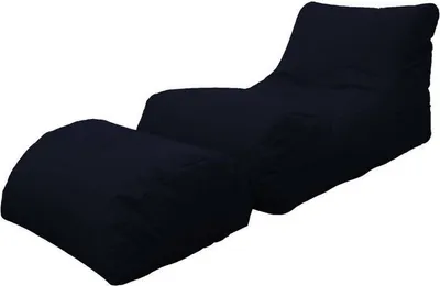 Produktbild von Pouf Alton, Mehrzwecksessel, Sitzsack, Hockerhocker, Italy, 120x80 h60 cm, Schwarz