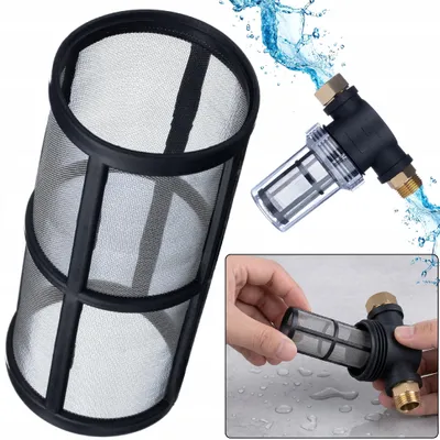Productafbeelding van Gaasfilterpatroon Filterpatroon – 40 Micron | 42x94 mm, 3/4'' Aansluiting, 10 BAR | voor Kraan, Hogedrukreiniger, IBC-Container