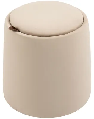 Produktbild von 2-in-1 Hocker in Samtoptik inklusive Stauraum und abnehmbaren Deckel е44 cm x 47,5 cm Beige
