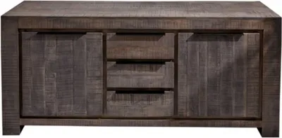 Produktbild von Casa Padrino Landhausstil Sideboard Grau 175 x 50 x H. 76 cm - Massivholz Schrank mit 2 Türen und 3 Schubladen - Wohnzimmer Möbel