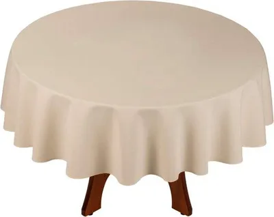 Produktbild von Wasserfestes Luxustischdecken - beige - 100 cm - rund