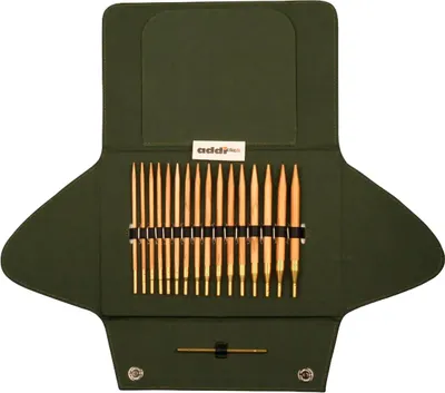 Produktbild von addi addiClick Etui Set Olivenholz Stricknadeln 3 5 bis 10 0 cm Handarbeit