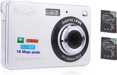 Zdjęcie produktu dla Kompaktowy aparat cyfrowy HD, kamera wideo 18 MP 2.7