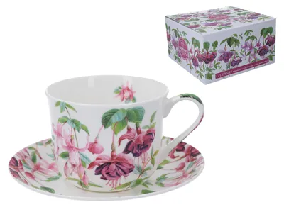 Image de Tasse à café avec soucoupe - Fuchsia (FBCh)