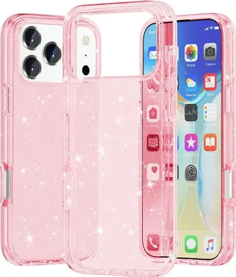 Produktbild von iPhone 17 Pro Hülle - Coverup Glitzer TPU Back Cover - Rosa