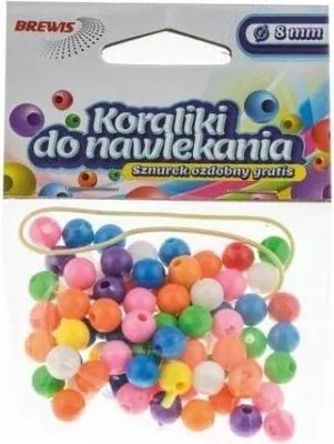 Produktbild von Koraliki do nawlekania multikolor+ sznurek 8mm 16g