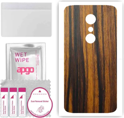 Produktbild von apgo Rückseite Schutzfolie, Skin, kompatibel mit ZTE Axon 7, Hinten Displayschutzfolie aus Vinylfolie, kratzfest, einfache Montage - Tigerwood