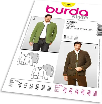 Produktbild von 7291 Janker, Schnittmuster von Burda