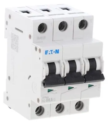 Image de Disjoncteur Eaton, 0,5 A, 3p, caractéristique : D 278880