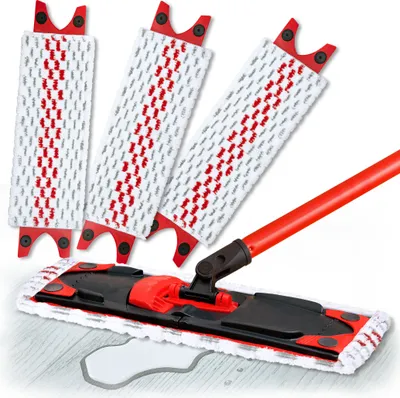 Produktbild von 4x Ersatz Wischbezug geeignet für Vileda Ultramat 2in1