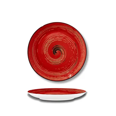 Zdjęcie produktu dla Zestaw 6 talerzy Wilmax, 20 cm, czerwone, porcelanowe, WL-669212/A6